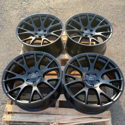 STAGGERED SET DODGE CHARGER CHALLENGER SRT HELLCAT STYLE WHEELS RIMS 20X9 20X11 (5X115)