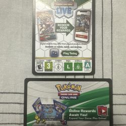 Lot Of Pokémon Live And Online Cards Codes