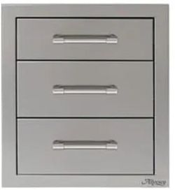 Alfresco AXE-3DR-SC Storage Drawers, Three-Tier, 17 Inch