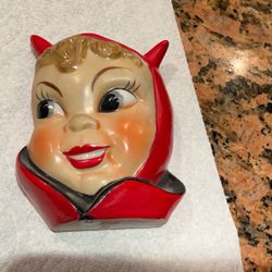 Rare Northcrest  Devil   Devilish Wall Pocket, Rare, Vintage