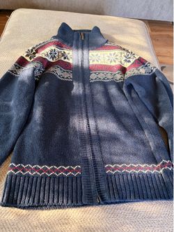 Navy Blue knit winter sweater