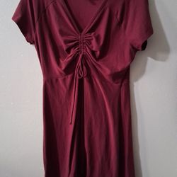 Burgundy Women Dress