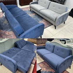 JUNIPER VIKA NAVY BLUE SEAT SLEEPER SOFA