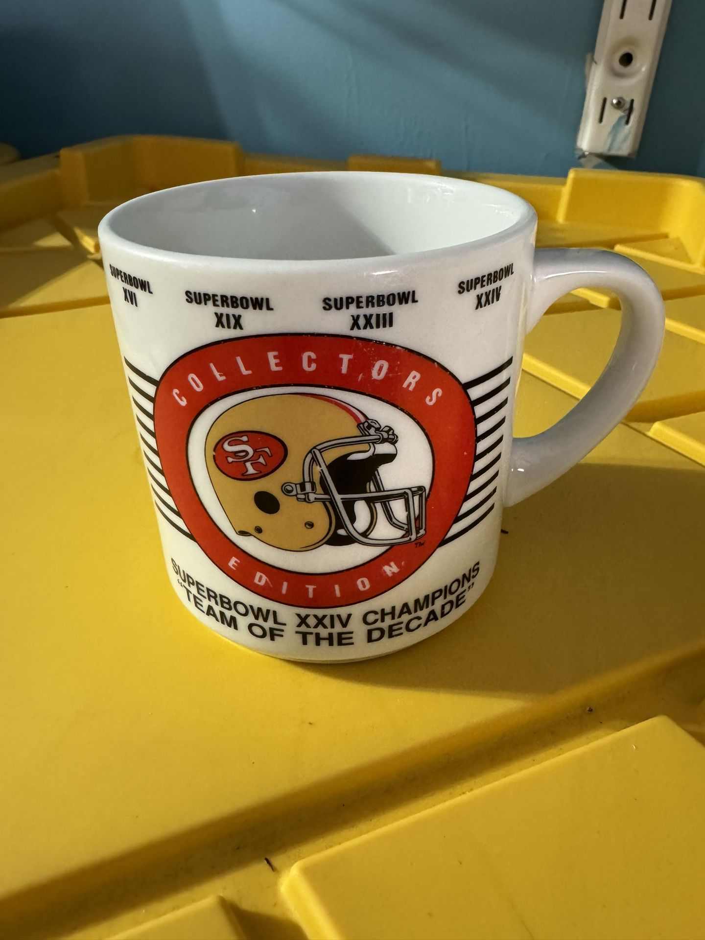 Vintage San Francisco 49ers coffe cup Mug Super Bowl XXIV Collectors Edition
