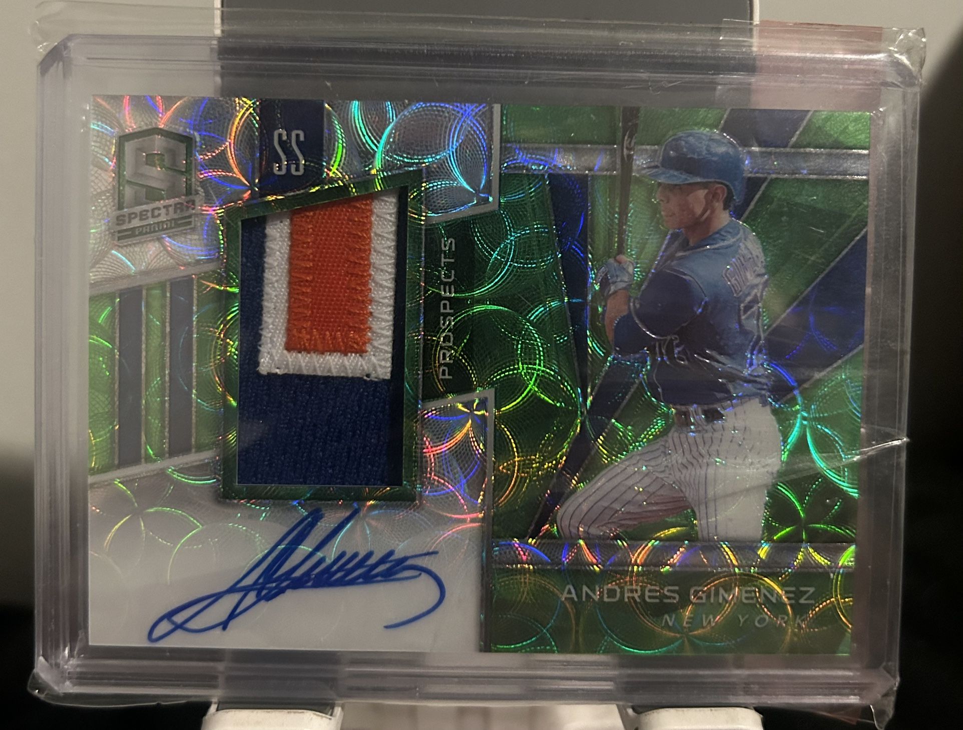 Andres Gimenez 2020 Panini Chronicles Spectra Prospect Jersey Autograph #SPJA AG /25