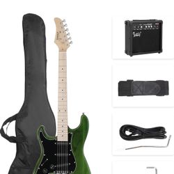 New  Electric Left Handed Guitar With Carrying Case 