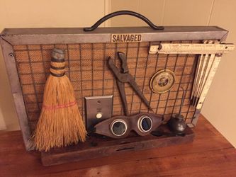 Vintage Salvaged Tool Display !