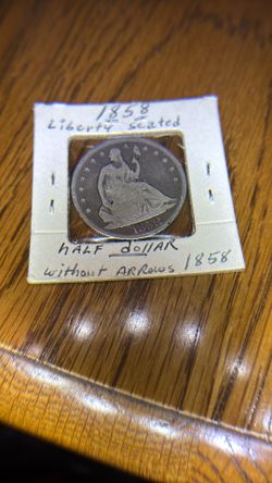 1854 Liberty seated half dollar