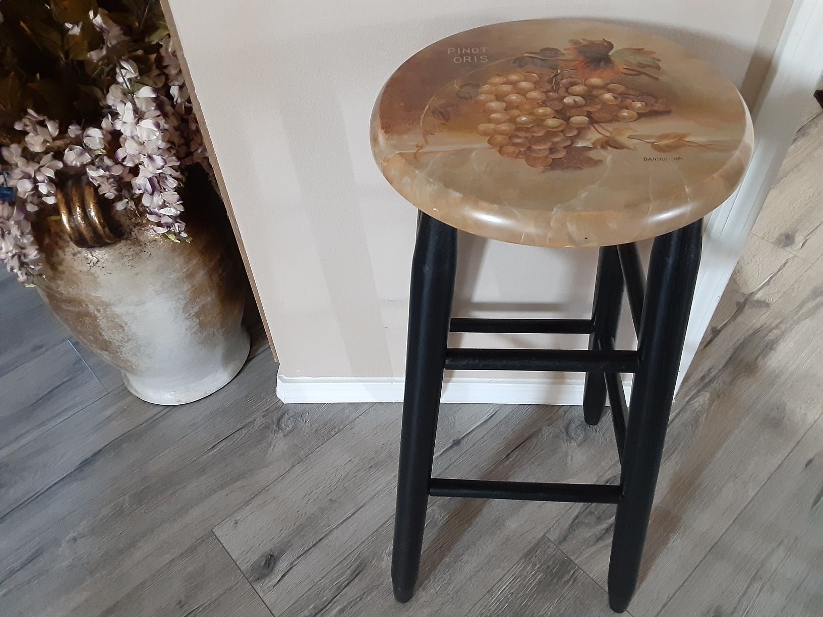 Swipe left for more pics. One custom painted stool.