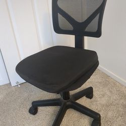 Armless Small Home Office Ergonomic Desk Chair Available For Sale