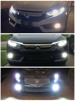 2 pcs LED Car Headlights, Fogs, & Daytime (White 6500k, 8000 Lumens) *6 Months Warranty*