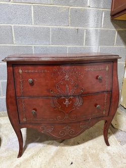 French Provincial Bombe 2-Drawer Chest