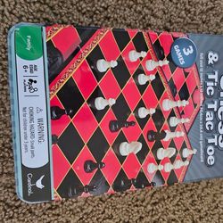 3 Game Set: Chess, Checkers, Tic Tac Toe