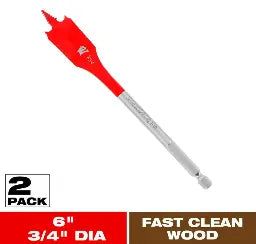 DIABLO - 3/4 in. x 6 in. SPEEDemon High Speed Steel Spade Bit (2-Piece)