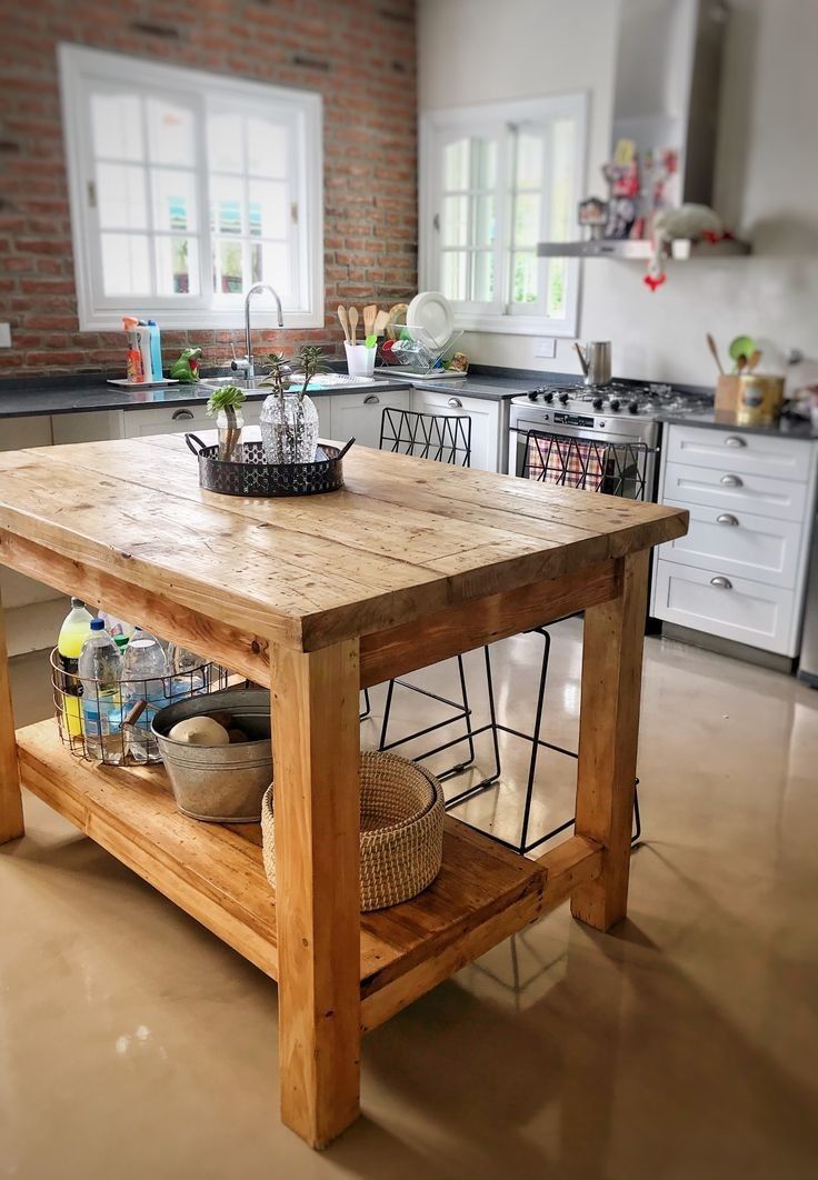 Rustic Finish Kitchen Islands.