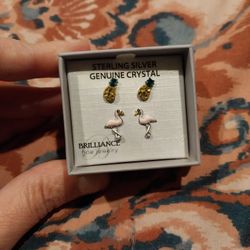 Sterling Silver Girls Earing Set Pick Up Only New Obo