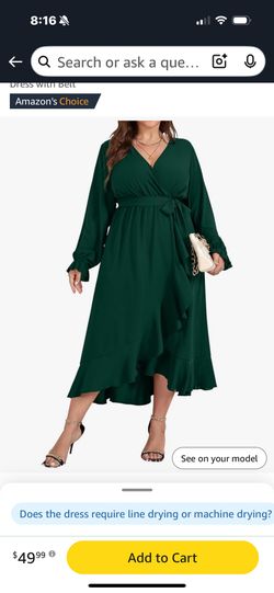 Womens Plus Size Dress Green