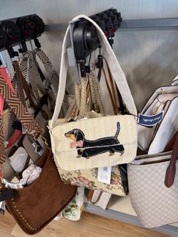 Beaded Dachshund Crossbody Bag