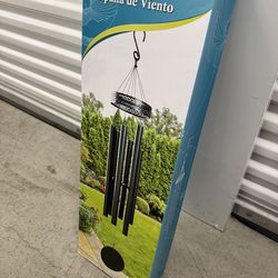 Outdoor Black Metal Wind Chime – Garden/Patio Decor