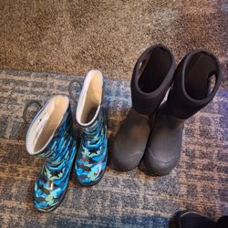 Size 2 Rain Boots And Snow Boots 