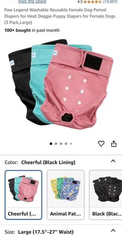 Size L Paw Legend Reusable Dog Diapers 3 Pack 