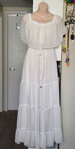 Bonito vestido blanco muy fresco #M