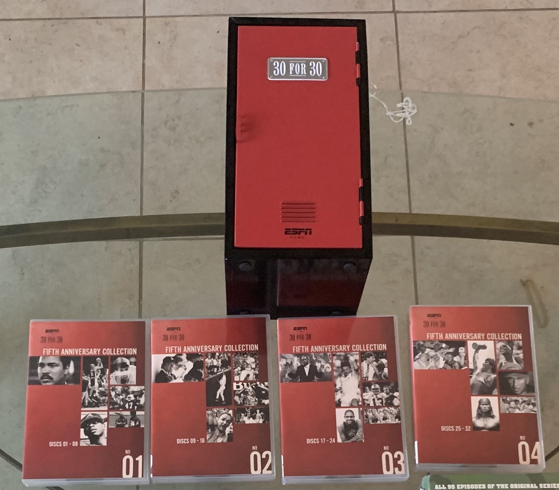 ESPN 30 for 30 Fifth Anniversary DVD Collection Locker Set 100 Films + Guide