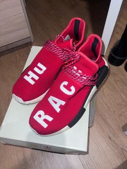 Red Adidas Pharrell Williams NMD Hu Race Sneakers