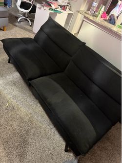 Futon black couch