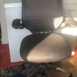 Modway Edge Mesh Office Chair  Base and Flip-Up Arms in Gray - Perfect For Computer Desksy