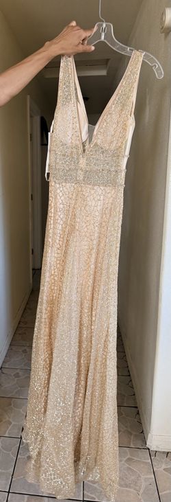 Gold glamorous dress