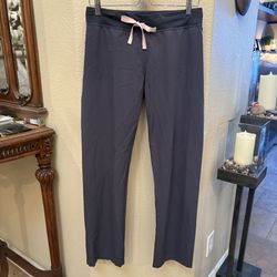 FIGS Women Gray Technical Collection Pink Drawstring Scrub Pants Size Small