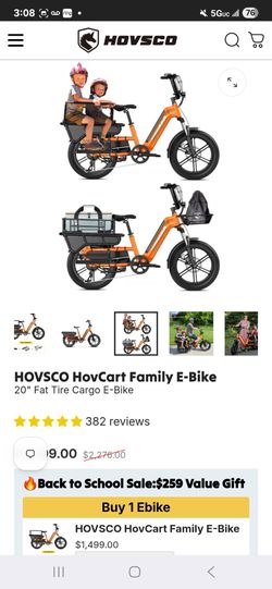 Hovsco family ebike like new