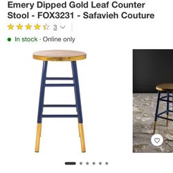Gold Leaf Counter Stool