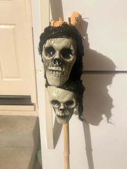 Halloween Skull Tiki Torch Decoration