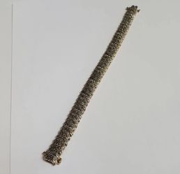 STERLING SILVER 0.25 CT TW NATURAL DIAMONDS BRACELET, 7 " LONG. $ 120.00