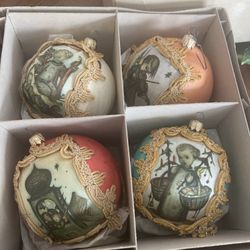 Antique German Christmas Glass Ornaments 
