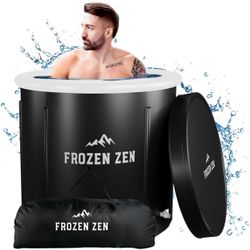 Frozen Zen Ice Bath Tub For Athletes with Lid, XL 105 Gallons Portable Ice Bath