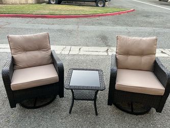 3 piece wicker patio chairs outdoor