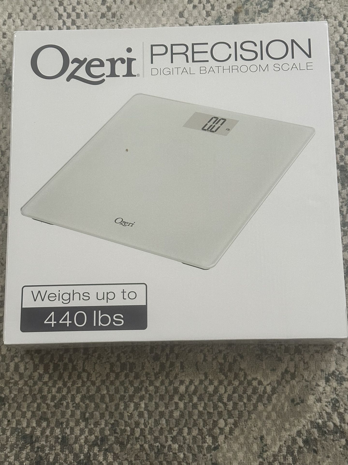 OZERI DIGITAL PRECISION BATHROOM WEIGHING SCALE ACCURATE UO TO 440lbs CAB USED FOR OTHER PURPOSES TOO