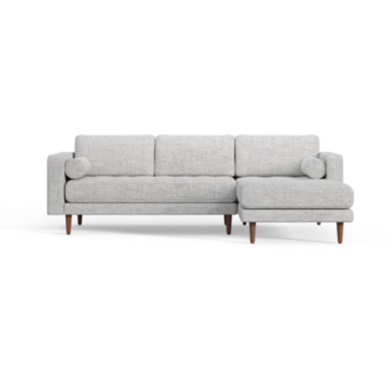 Right-arm facing Breuer Sectional - Light Grey