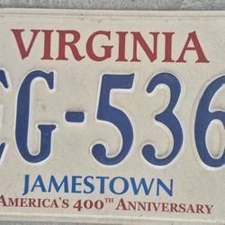 Vintage License Plate 