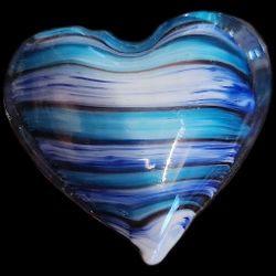 Art Glass Pendant with Ribbon Neclace