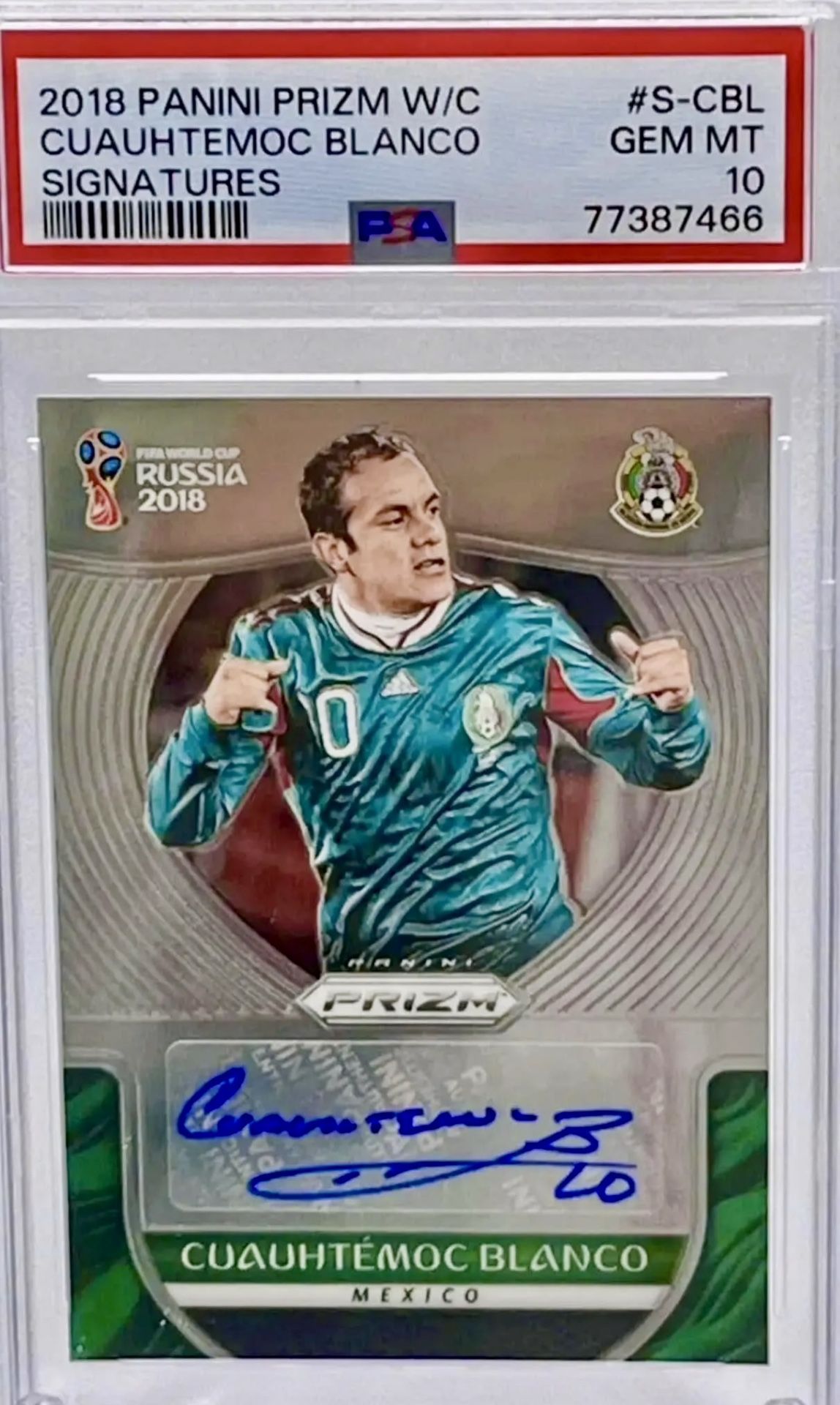 2018 PANINI PRIZM W/C CUAUHTEMOC BLANCO SIGNITURES