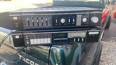 Classic Sanyo stereo tuner and amplifier