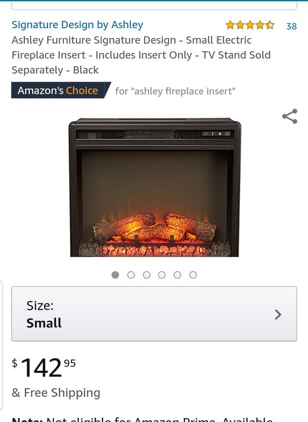 Ashley Furniture Signature Design Small Electric Fireplace Insert Ashley Furniture Signature Design Small Electric Fireplace Insert Includes Only Tv Stand Sold Separately Black
