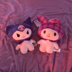 Kuromi and My Melody Plushies