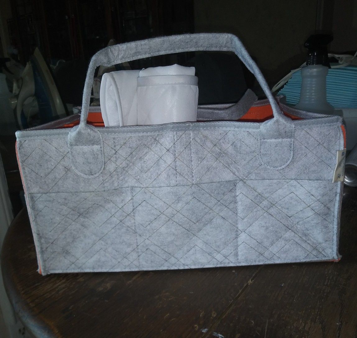 Portable diaper caddy w/ changing mat