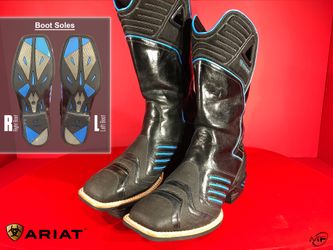 Ariat Catalyst VX Thunder Black Cowboy Boots Size 9D Mens Blue Square Toe Style for Sale in Flower Mound TX OfferUp