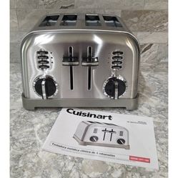 Cuisinart 4-Slice Extra Wide Slot Toaster Stainless Steel - New